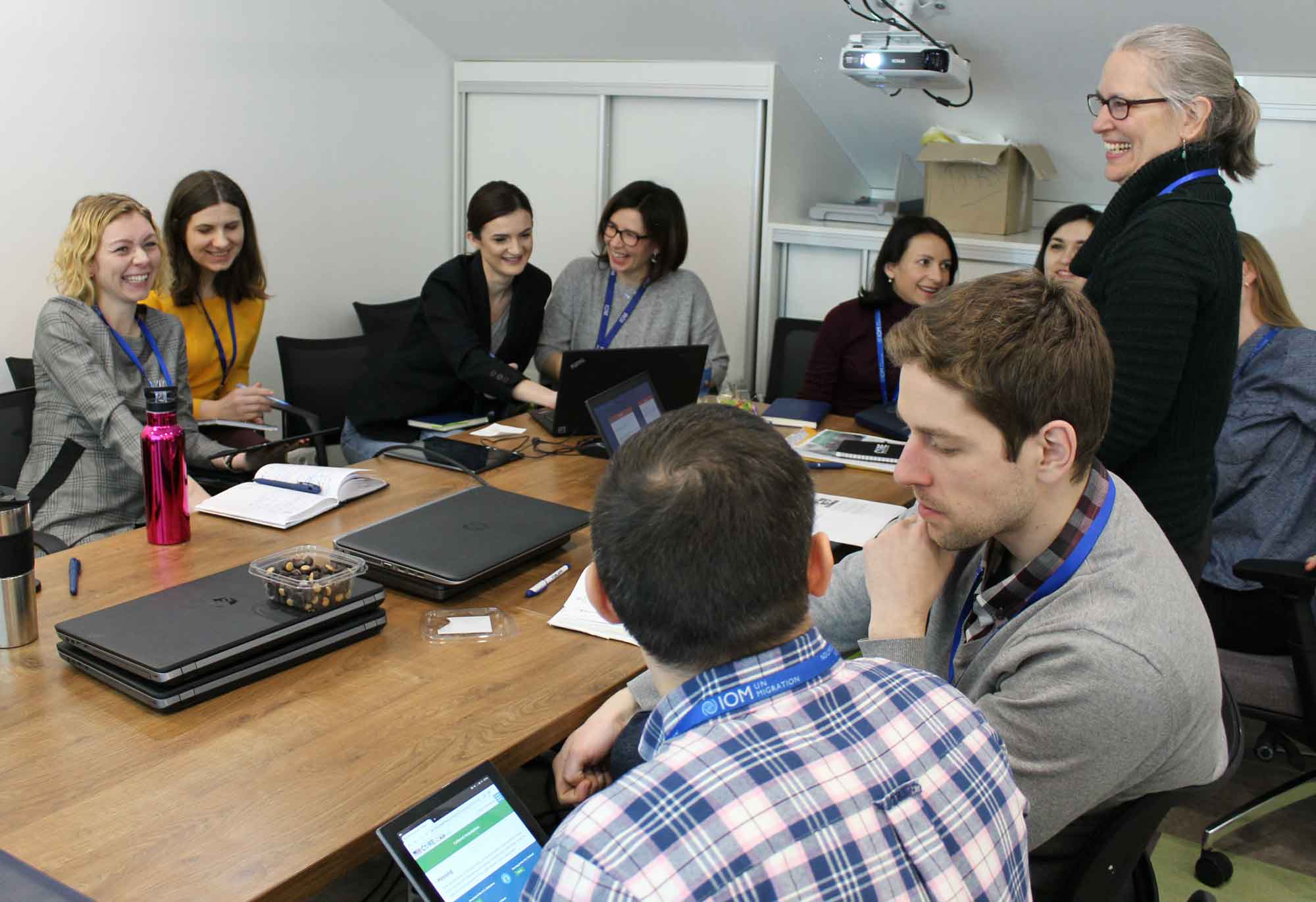 Refugee resettlement staff at a training session