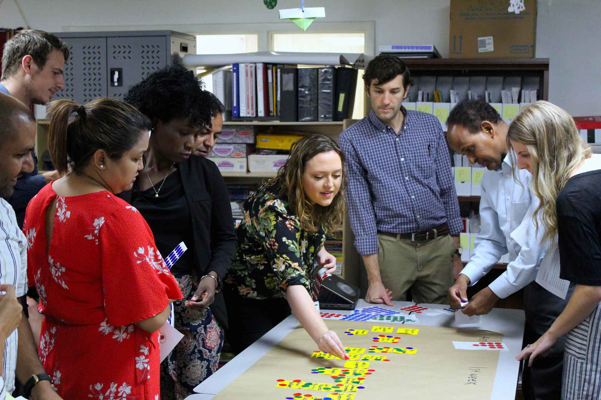 Cultural orientation providers learning about the refugee resettlement process during a CORE workshop